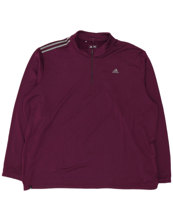 Adidas Męski dres z zamkiem błyskawicznym Top 2XL Fioletowy poliester