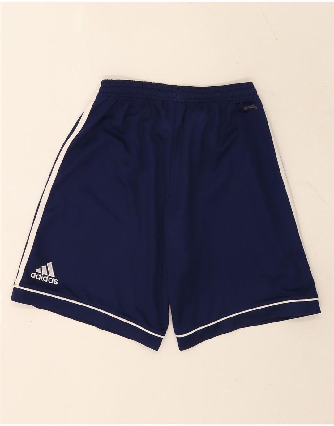 Męskie spodenki sportowe Adidas Climalite, małe, granatowe, poliestrowe