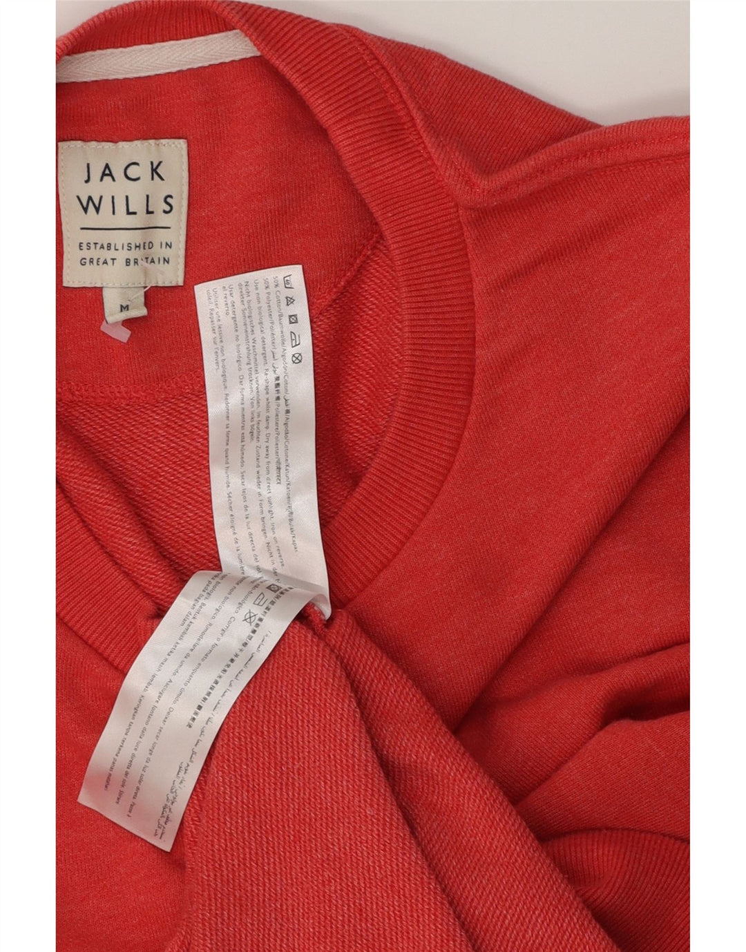 Męska bluza z grafiką Jack Wills, średnio czerwona, bawełniana