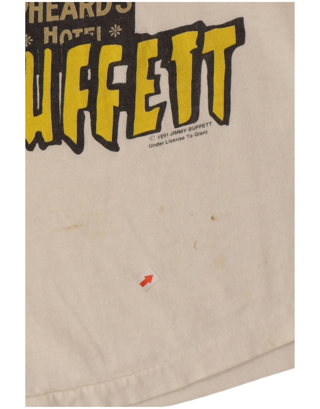 Męska koszulka z grafiką Jimmy Buffet w stylu vintage, duża, biała bawełna