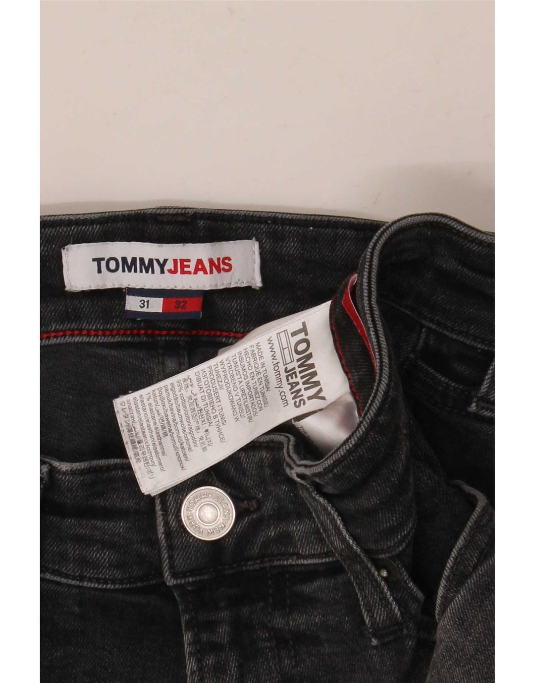 Tommy Jeans Męskie Slim W31 L32 Szara bawełna