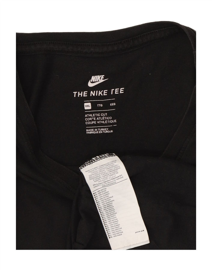 NIKE Mens T-Shirt Top 2XL Black Cotton Vintage Nike and Second-Hand Nike from Messina Hembry 