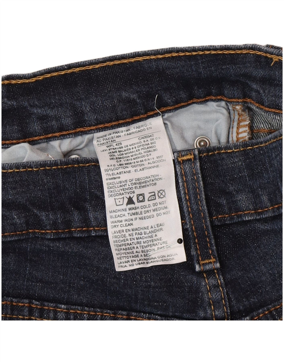 Męskie jeansy Levi's Denizen Slim Straight W32 L32 Granatowa bawełna