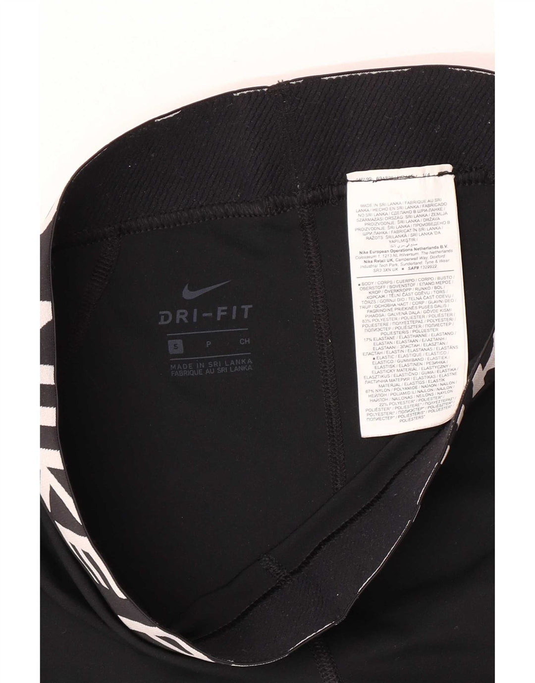 Damskie spodenki sportowe Nike Graphic UK 8, małe, czarne, poliestrowe