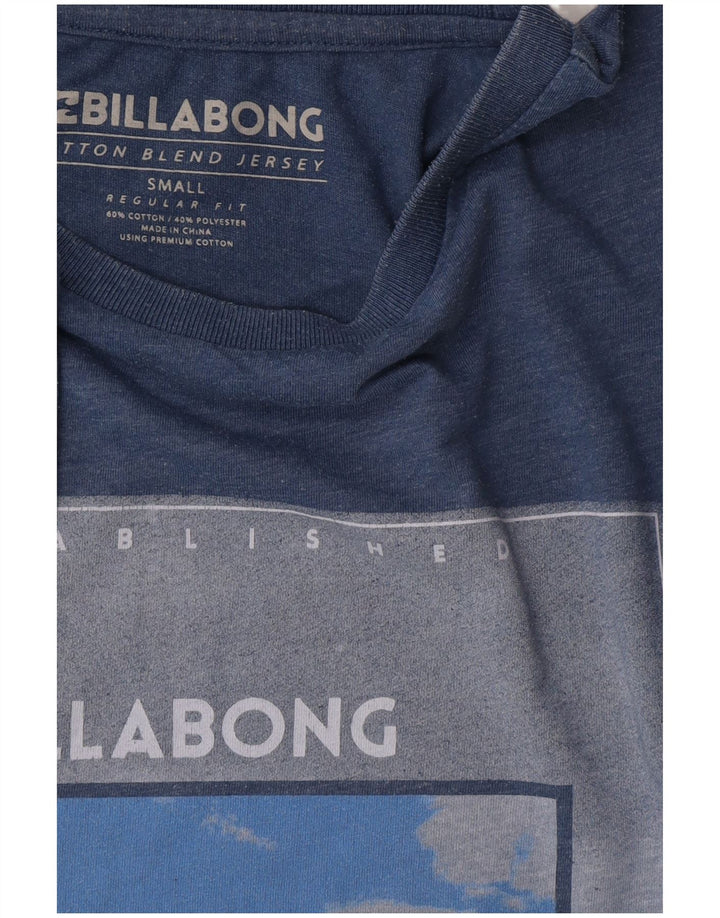 Męski T-shirt z grafiką Billabong o regularnym kroju, mały, niebieski, bawełniany