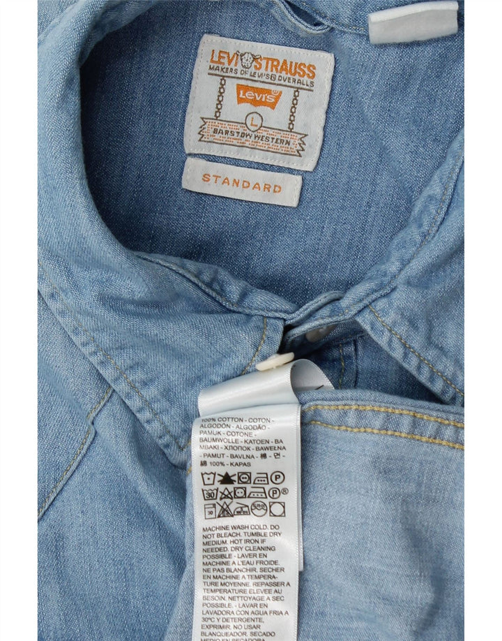 Męska koszula dżinsowa Levi's o standardowym kroju, duża, niebieska, bawełniana