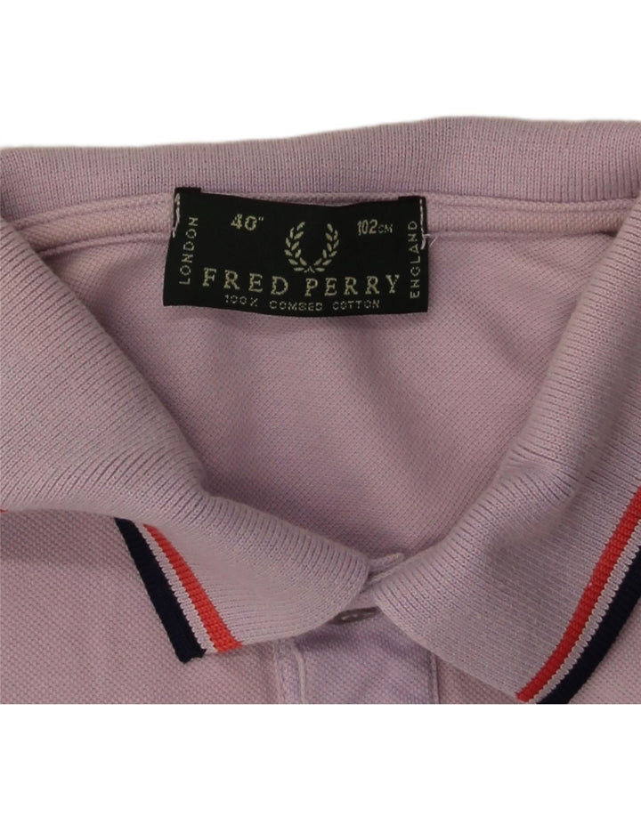 Męska koszulka polo Fred Perry, średnia fioletowa bawełna