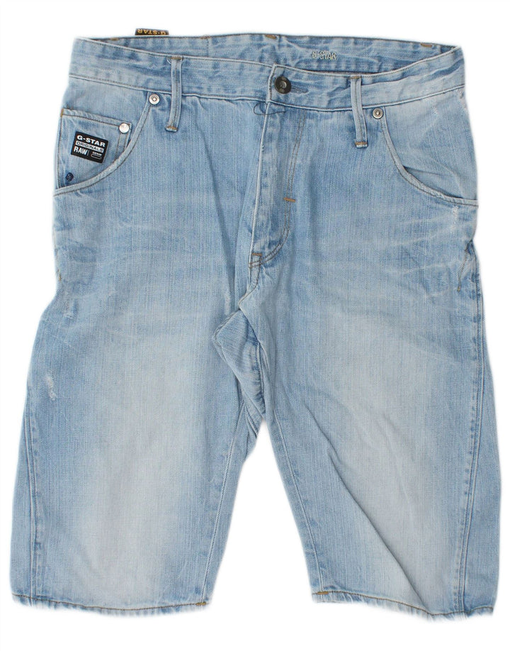 Męskie spodenki jeansowe G-Star W31 Średnioniebieskie bawełniane