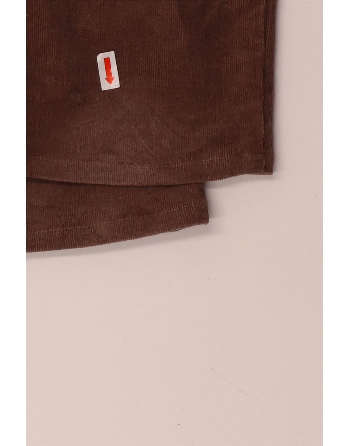 Damskie sztruksowe spodnie Benetton Slim Fit W32 L32 brązowe