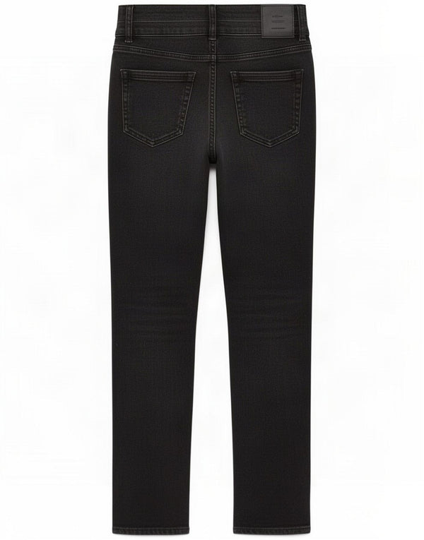 M&Co Damskie wąskie dżinsy UK 10 małe W26 L27 czarne bawełniane