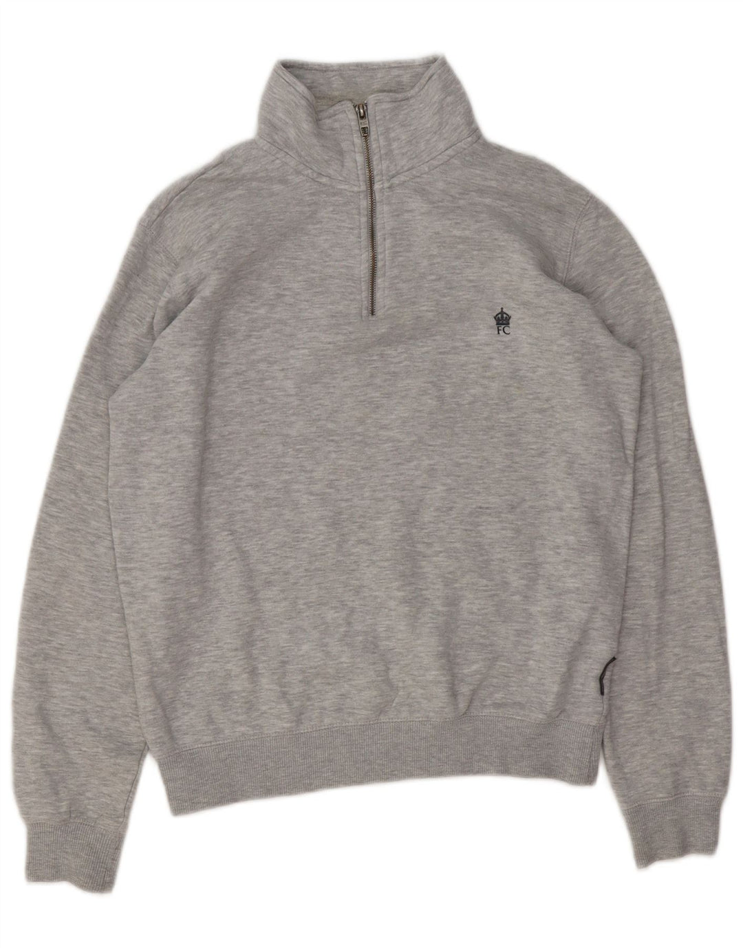 Męska bluza zapinana na zamek FRENCH CONNECTION, mała, szara, nakrapiana