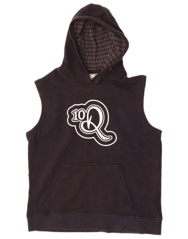 Chłopięcy sweter bez rękawów z grafiką NIKE, 10-11 lat, średni czarny, bawełniany