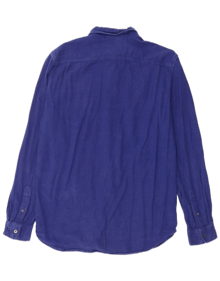 Męska koszula flanelowa French Connection o regularnym kroju, średnioniebieska, bawełniana