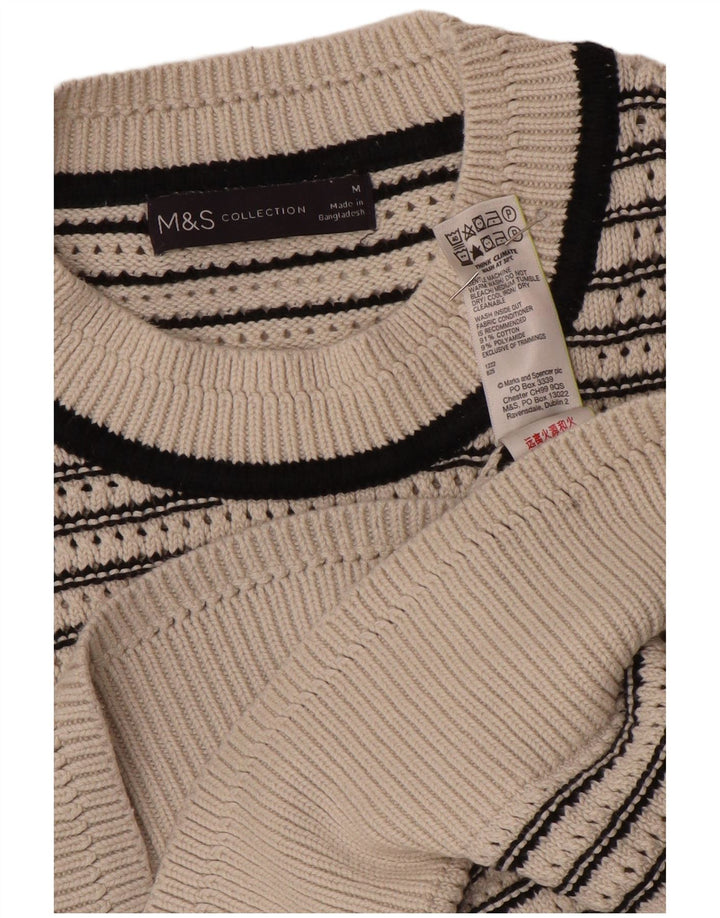 Marks & Spencer Damski sweter z wycięciem pod szyją, UK 14, średni złamanej bieli