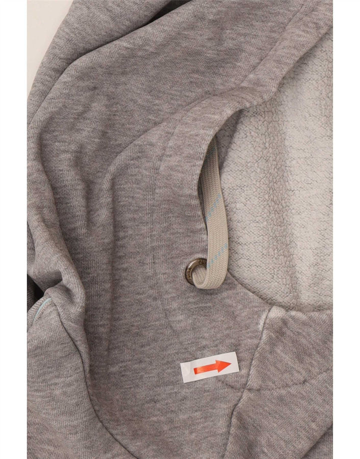 Męski sweter z kapturem Puma z grafiką, średnio szary, nakrapiany