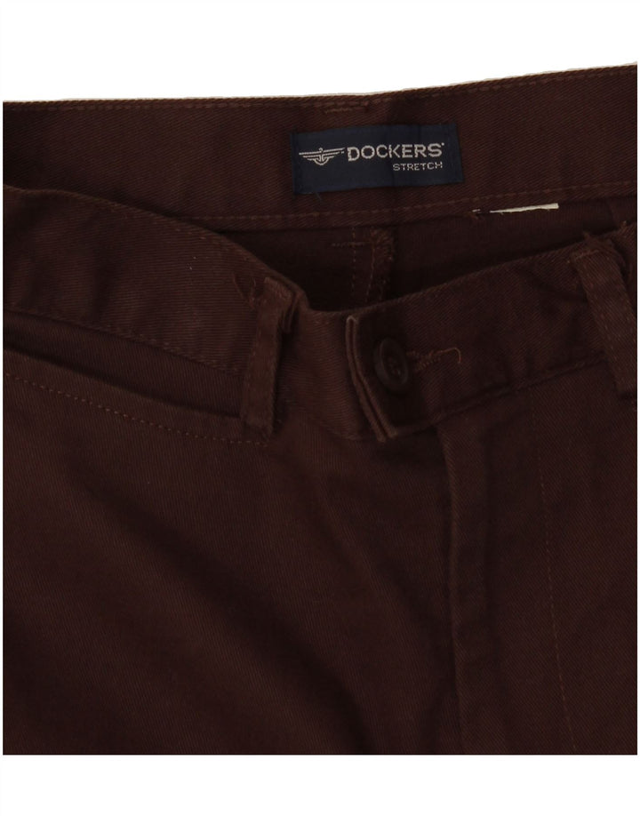 DOCKERS Womens Tapered Cropped Trousers W26 L25 Brown Vintage Dockers and Second-Hand Dockers from Messina Hembry 