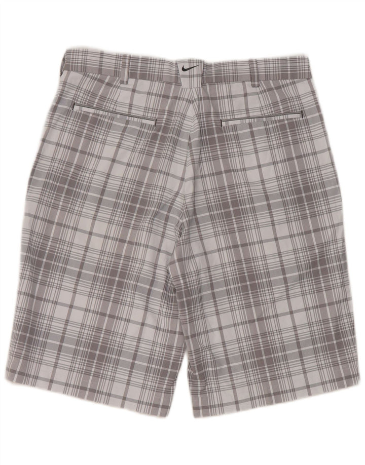 Męskie spodenki chino Nike Dri Fit W32, poliester w szarą kratkę