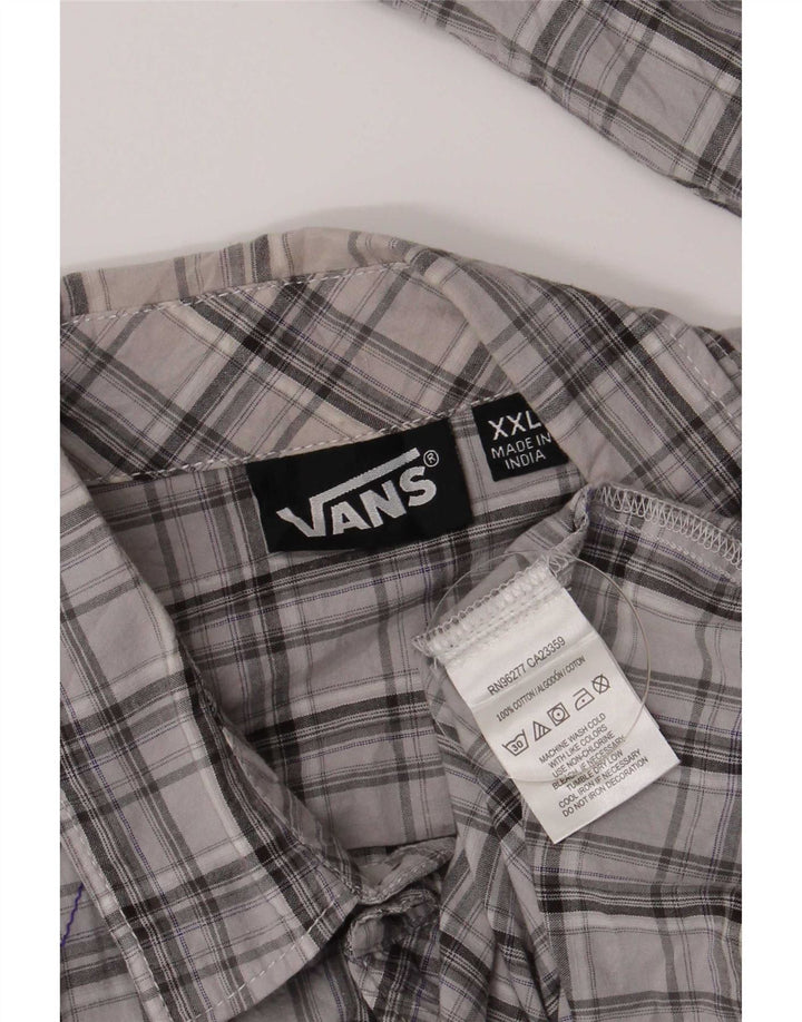 Koszula męska Vans 2XL, bawełniana, szara krata