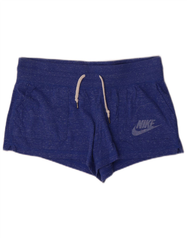 Damskie spodenki sportowe Nike Graphic UK 12, średni niebieski, nakrapiany poliester