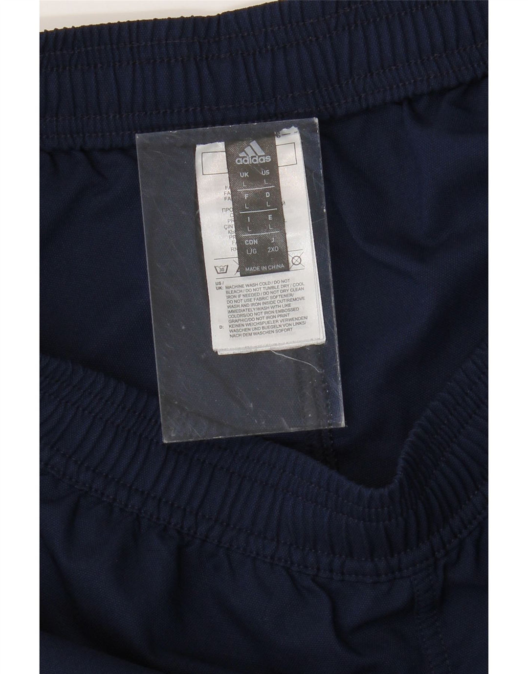 ADIDAS Mens Sport Shorts Large Navy Blue Polyester Vintage Adidas and Second-Hand Adidas from Messina Hembry 
