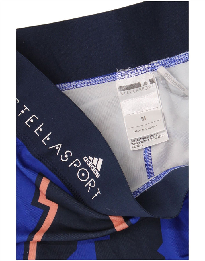 Damskie legginsy ADIDAS Climalite Graphic UK 14, średni niebieski, poliester