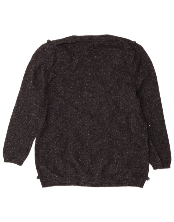 Sweter damski Hobbs z dekoltem w łódkę UK 14 Średni czarny wełniany klasyczny