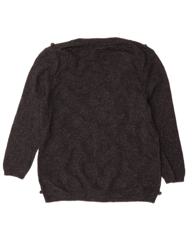 Sweter damski Hobbs z dekoltem w łódkę UK 14 Średni czarny wełniany klasyczny