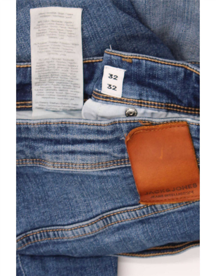 Męskie jeansy Jack & Jones GLENN Slim W32 L32 Niebieskie bawełniane