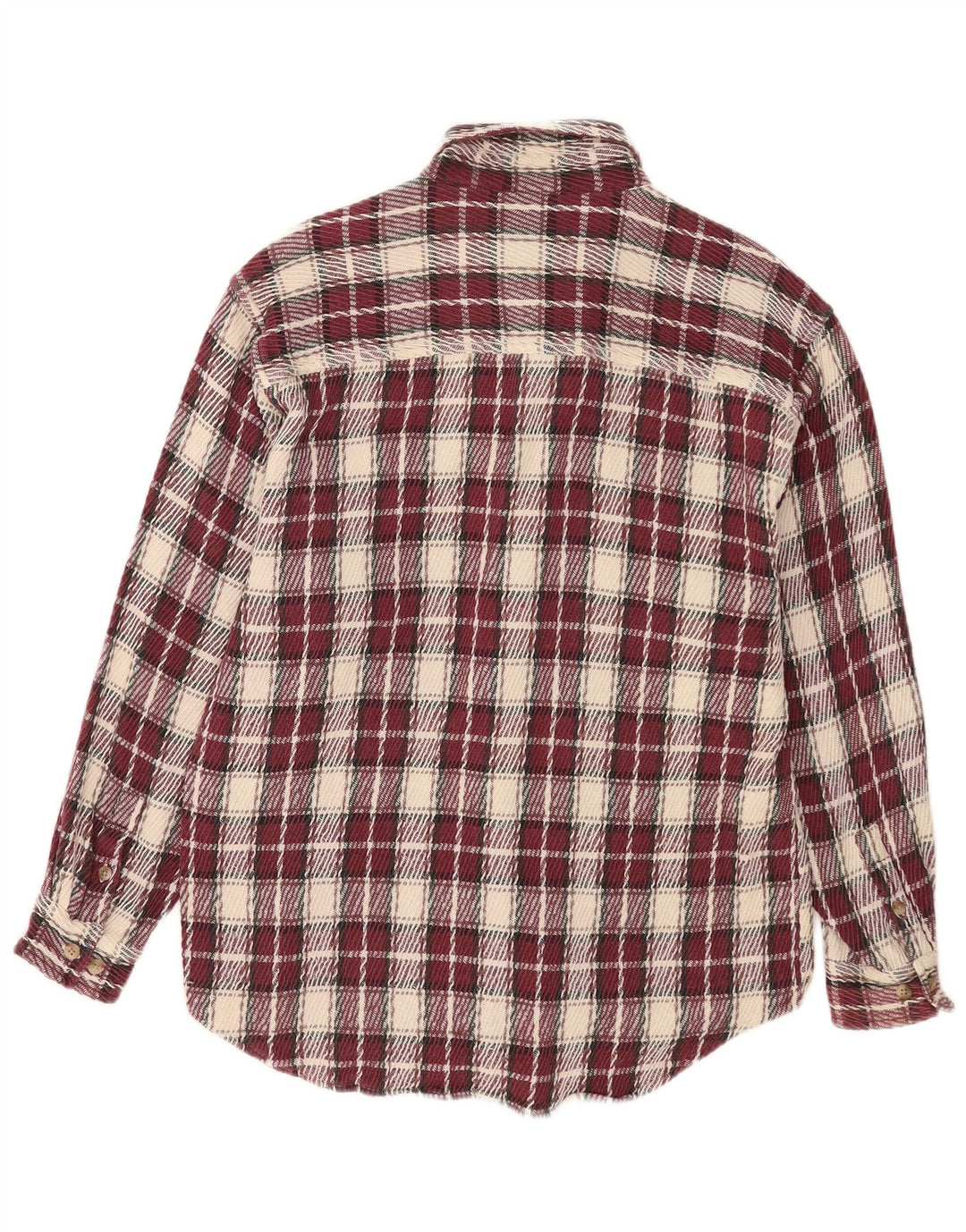 Męska koszula flanelowa North Crest, duża, bordowa, bawełniana w kratę