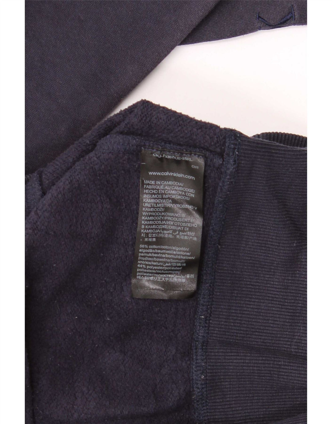 Męski sweter Calvin Klein Jeans, średni granatowy, bawełniany