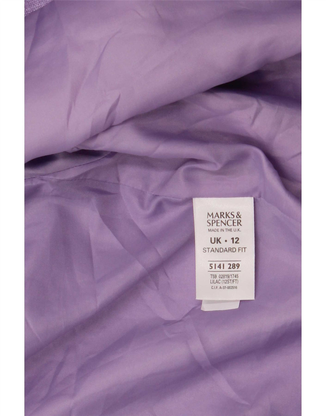Marks & Spencer Damska marynarka standardowa zapinana na 1 guzik, UK 12, średni fiolet