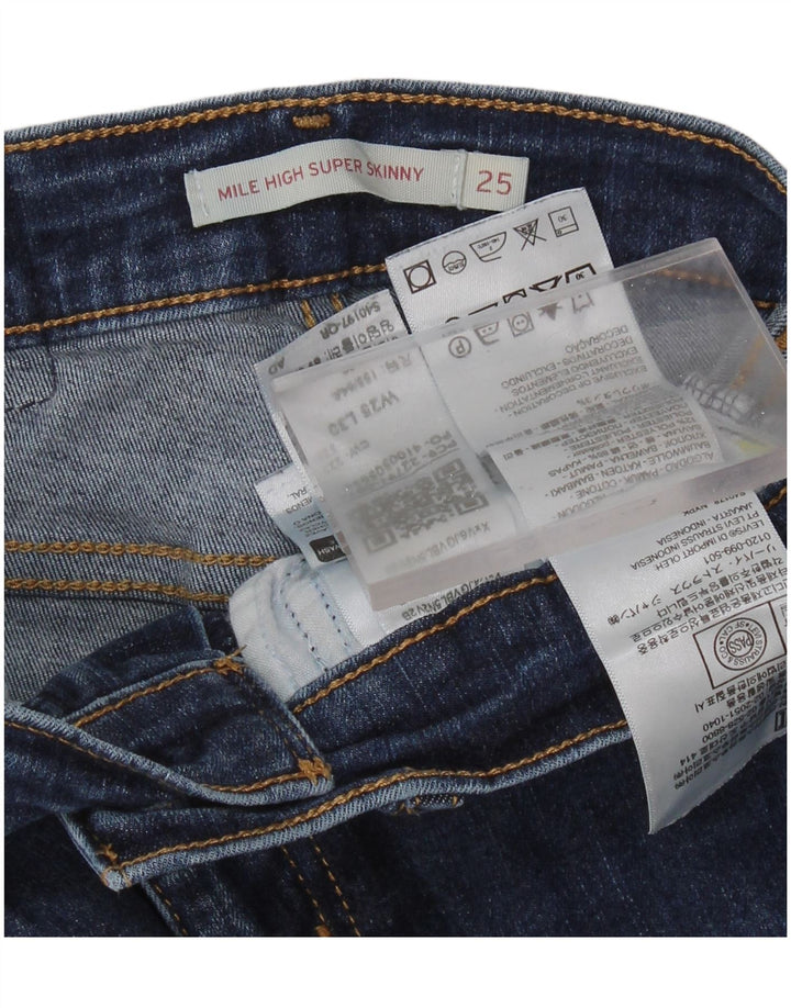 Damskie jeansy LEVI'S Mile High Super Skinny W25 L30 Niebieskie bawełniane