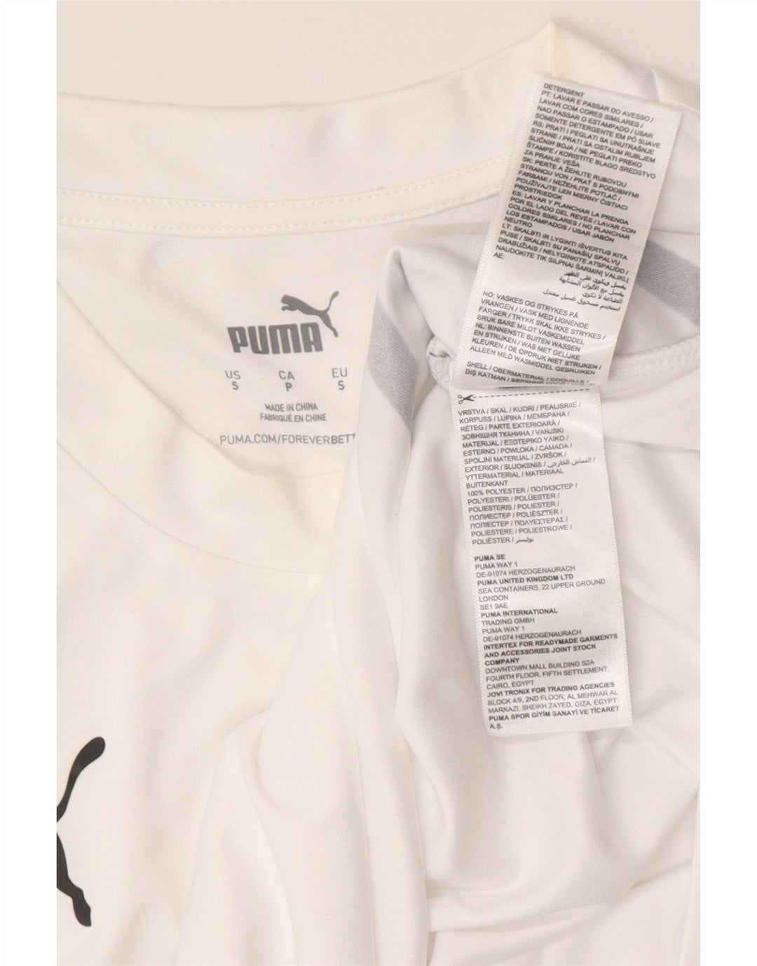 Męski T-shirt Puma Deutshland z grafiką, mały, biały poliester w paski