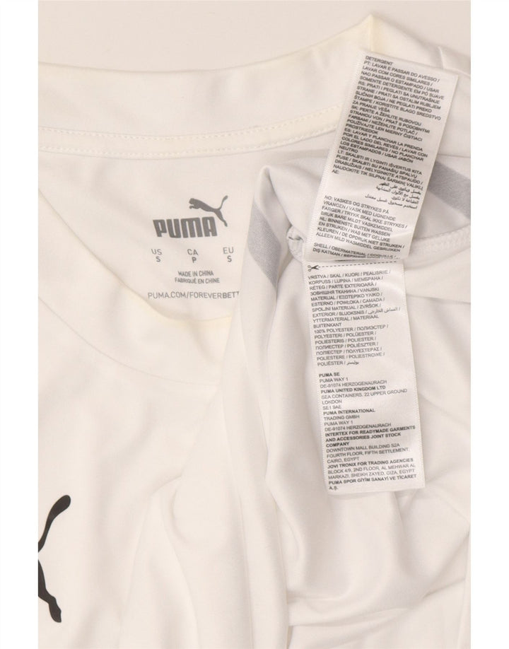 Męski T-shirt Puma Deutshland z grafiką, mały, biały poliester w paski