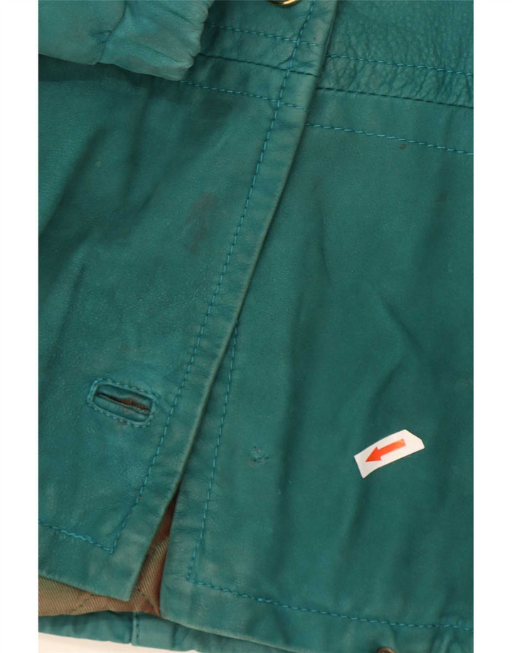 Vintage damska, oversize'owa kurtka wiatrówka z kapturem IT 44, średnia zieleń