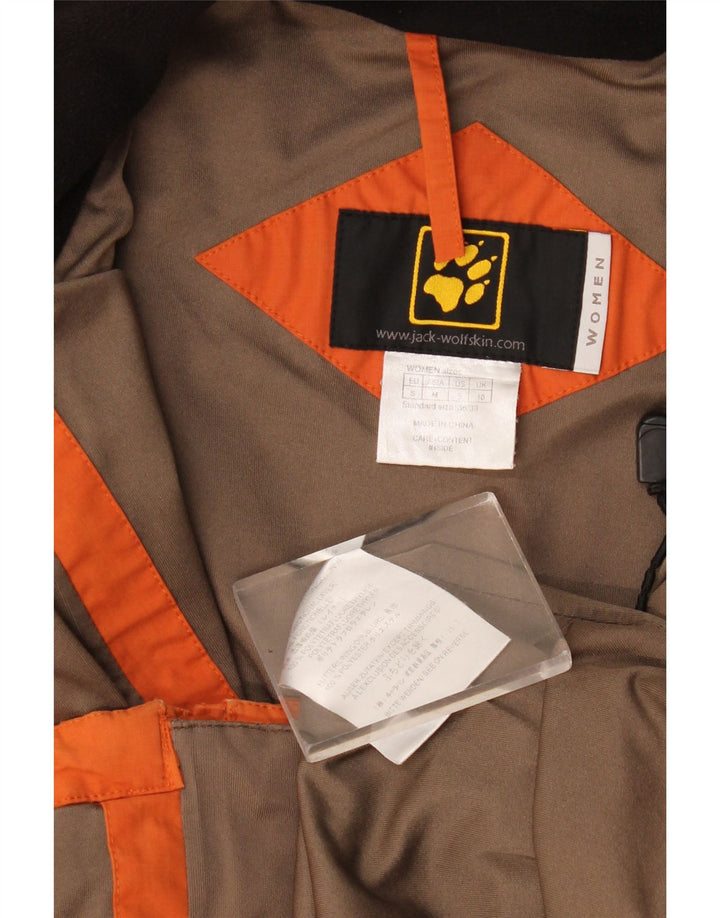 Damska kurtka przeciwdeszczowa z kapturem Jack Wolfskin UK 14 w kolorze średniopomarańczowym