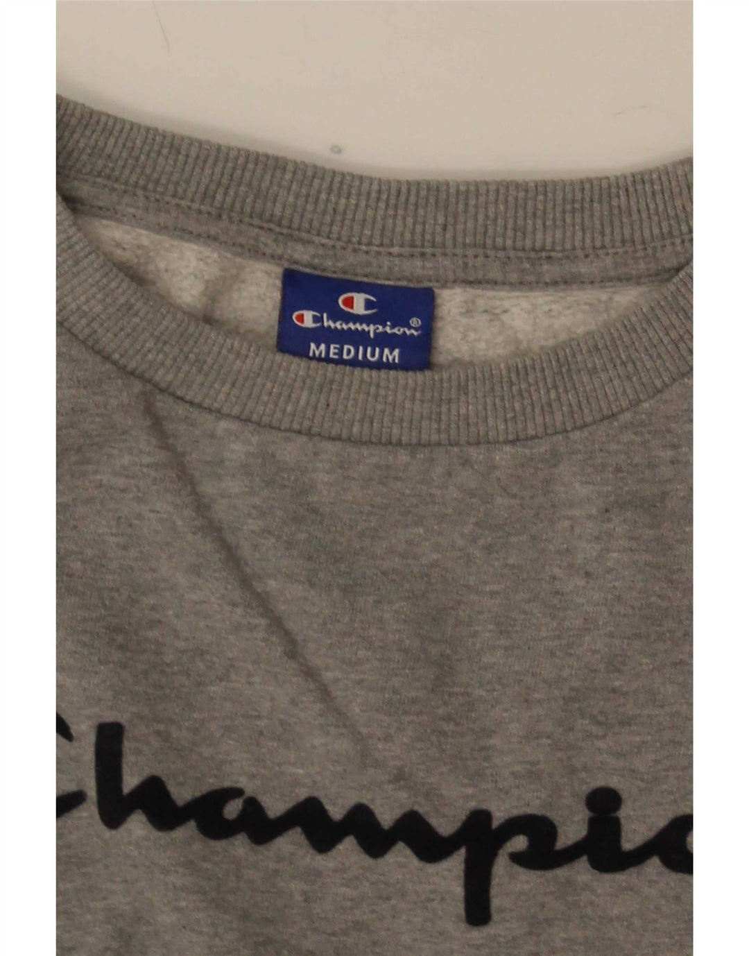 Męski sweter z grafiką Champion, średnioszary, nakrapiany