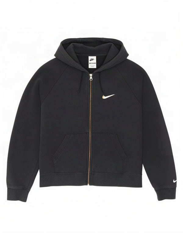 Damski sweter z kapturem i zamkiem błyskawicznym Nike Graphic Loose Fit UK 6 XS Czarny
