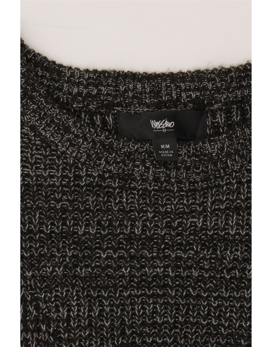 MOSSIMO Womens Longline Boat Neck Jumper Sweater UK 14 Medium Grey Acrylic Vintage Mossimo and Second-Hand Mossimo from Messina Hembry 