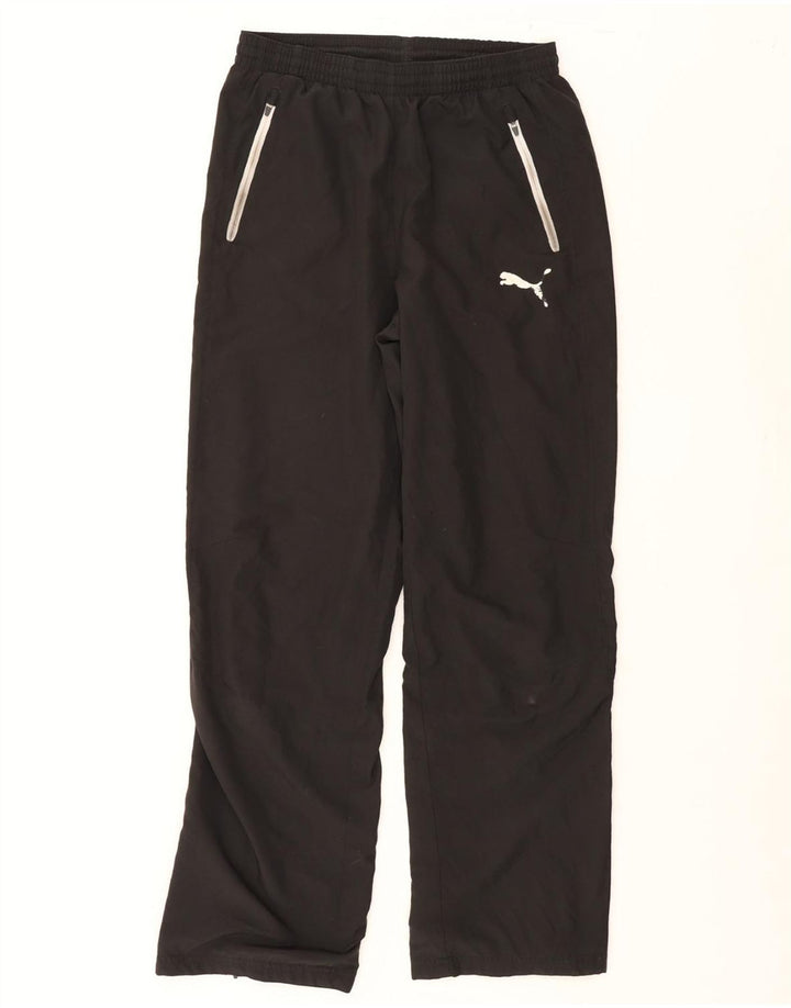 PUMA Boys Tracksuit Trousers 15-16 Years Black Polyester Vintage Puma and Second-Hand Puma from Messina Hembry 