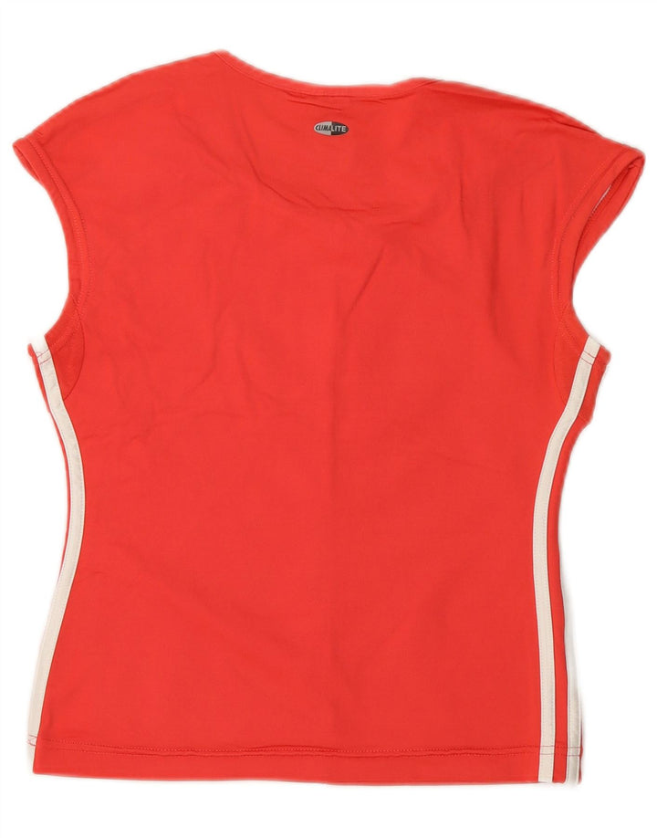 Damski krótki top ADIDAS UK 12, średni czerwony poliamid