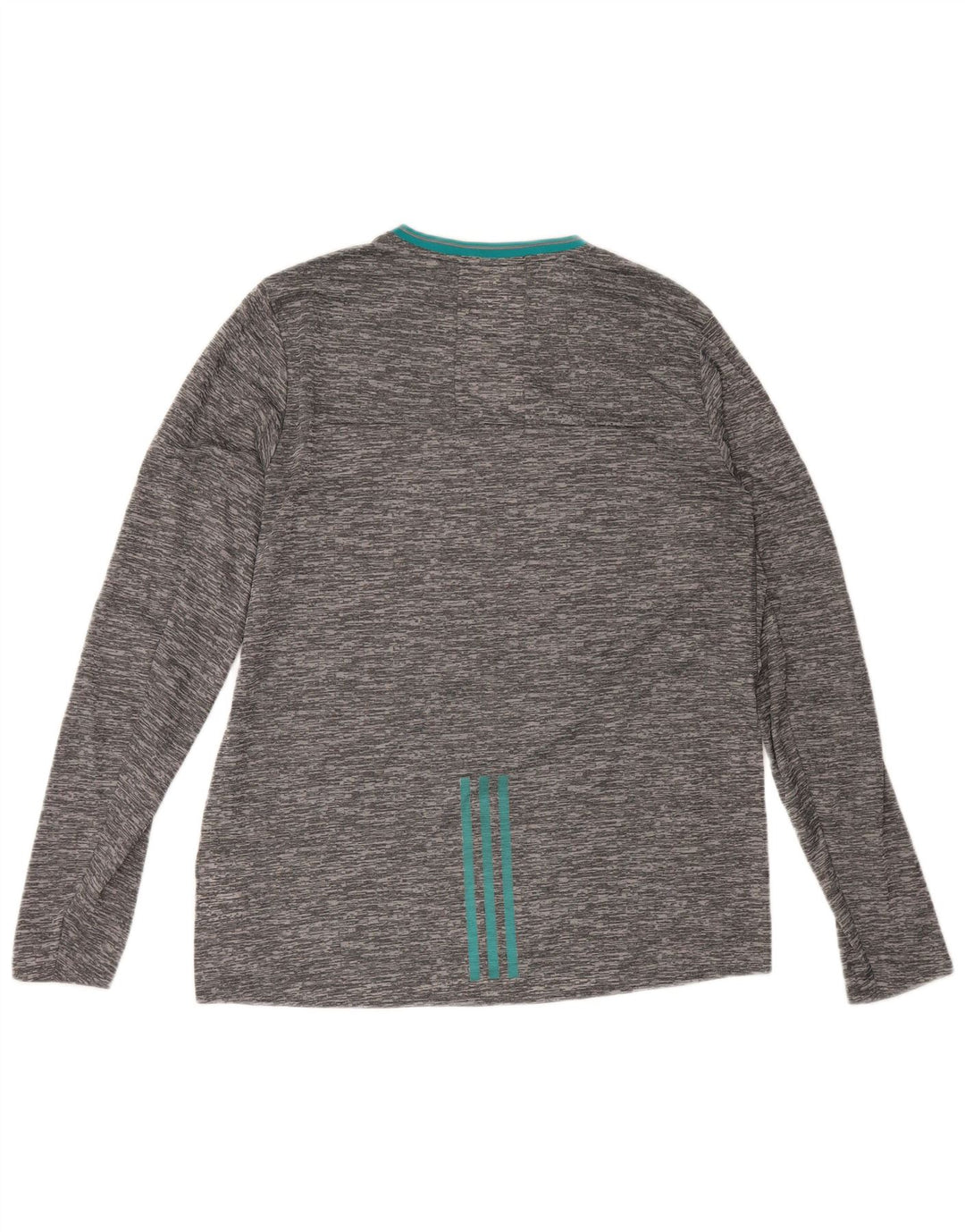 Adidas Męska koszulka Climalite z długim rękawem, duża, szara, nakrapiana, poliester