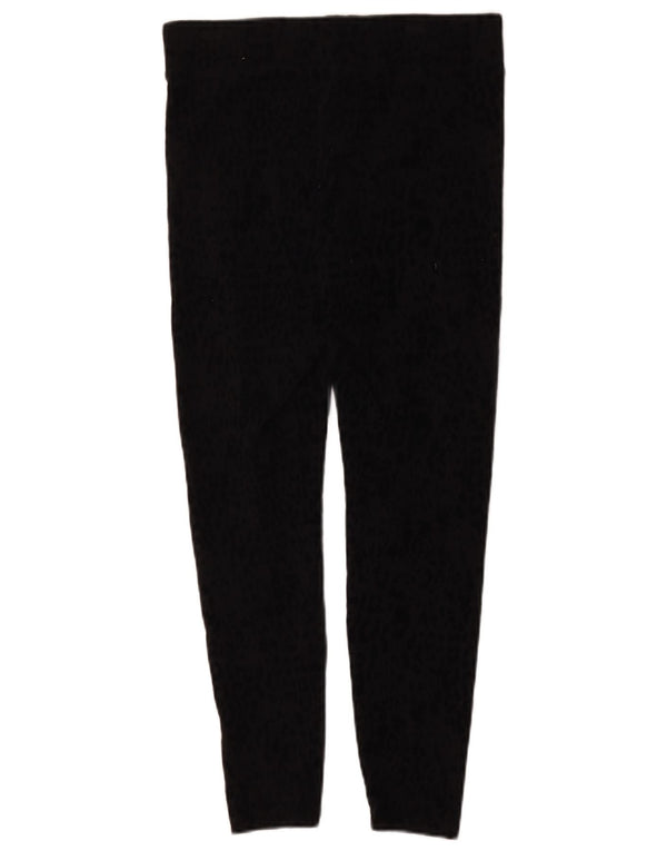 Legginsy damskie Marks & Spencer UK 10, małe, czarne, bawełniane z nadrukiem zwierzęcym