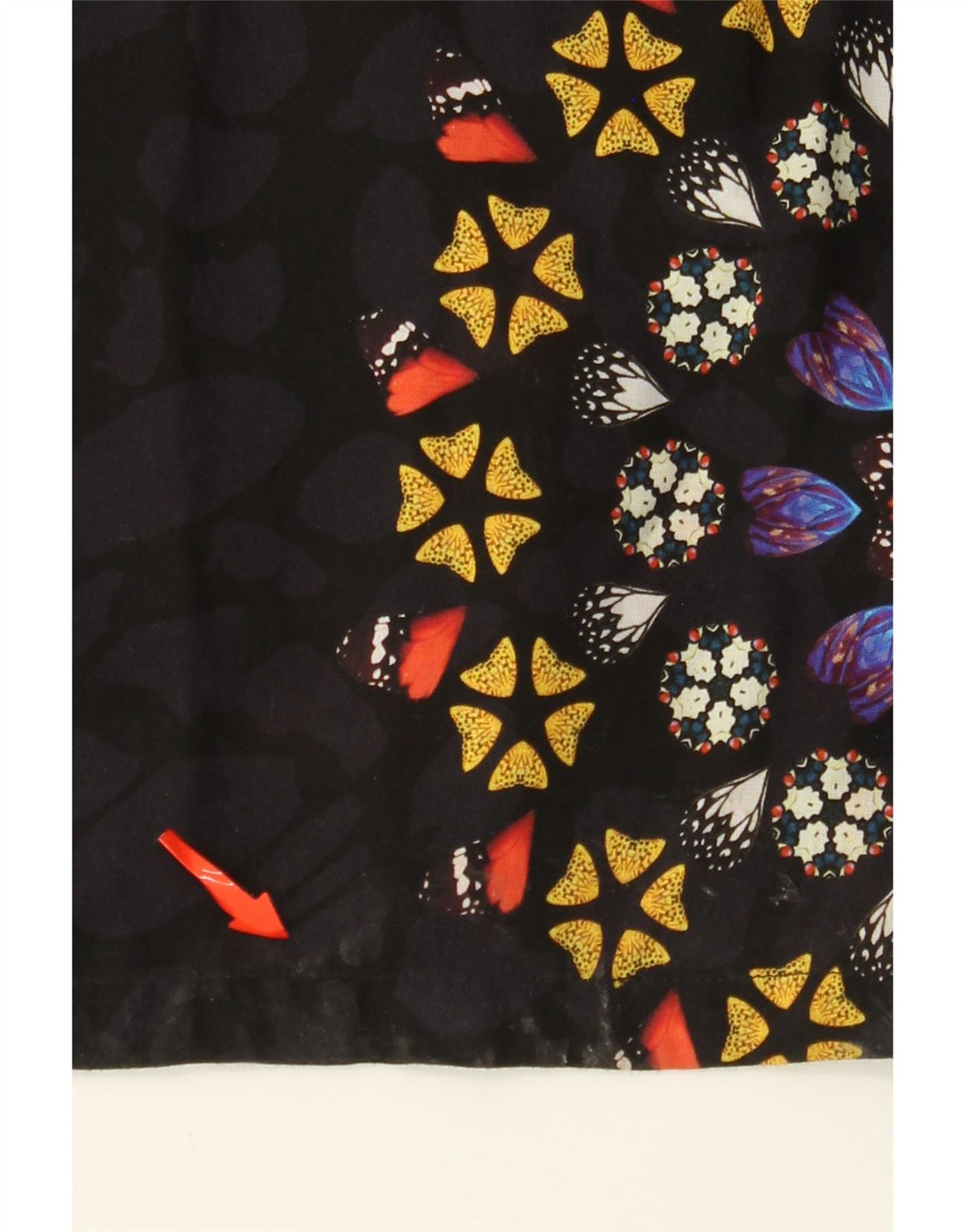 Damski kombinezon bez rękawów DESIGUAL z grafiką UK 14, duży, czarny w kwiaty