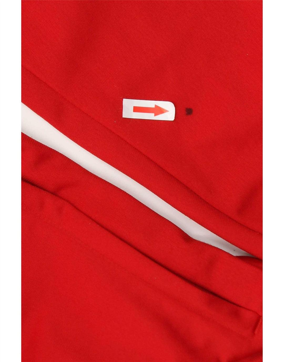 Adidas Męska bluza dresowa, mała, czerwona, poliestrowa