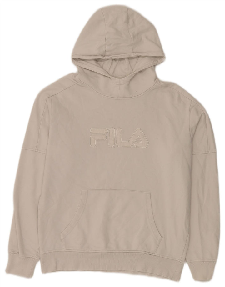 Męski sweter z kapturem Fila, średniej wielkości, biały, bawełniany