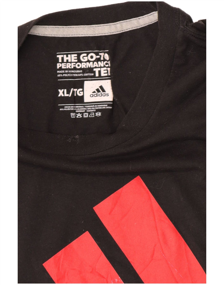 Adidas Męska koszulka Climalite Graphic Top XL Czarny poliester
