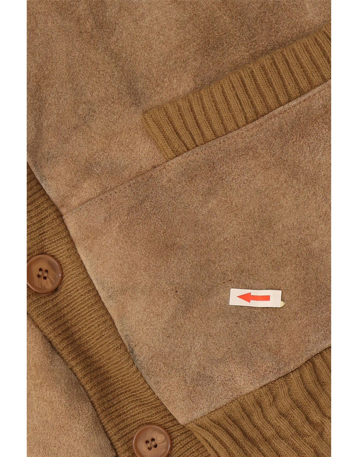 Sweter męski w stylu vintage, 2XL, beżowy