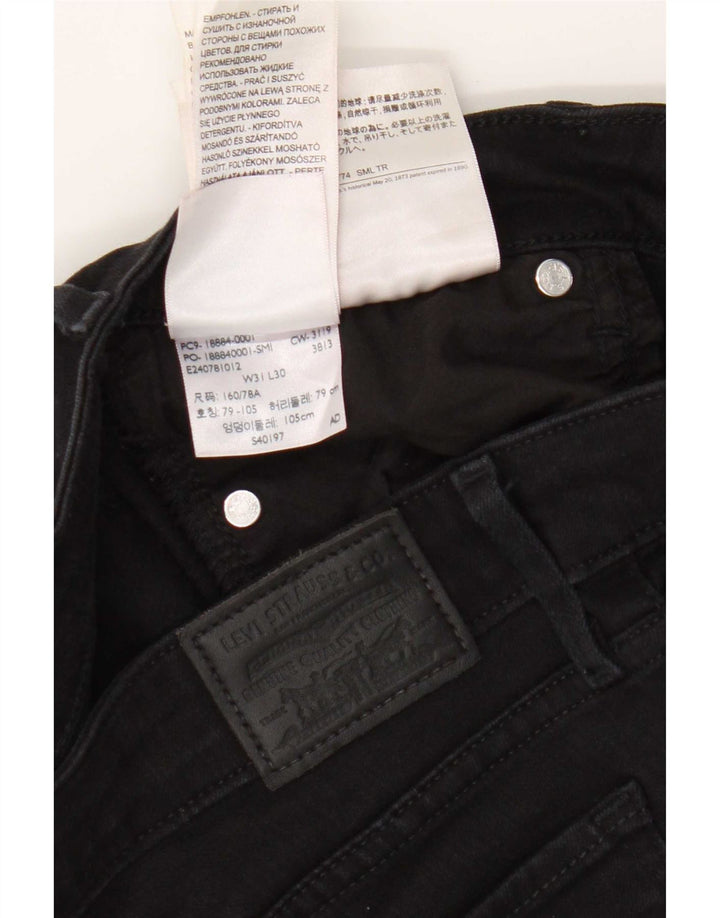 Damskie jeansy Levi's 712 Slim W31 L30 Czarna bawełna