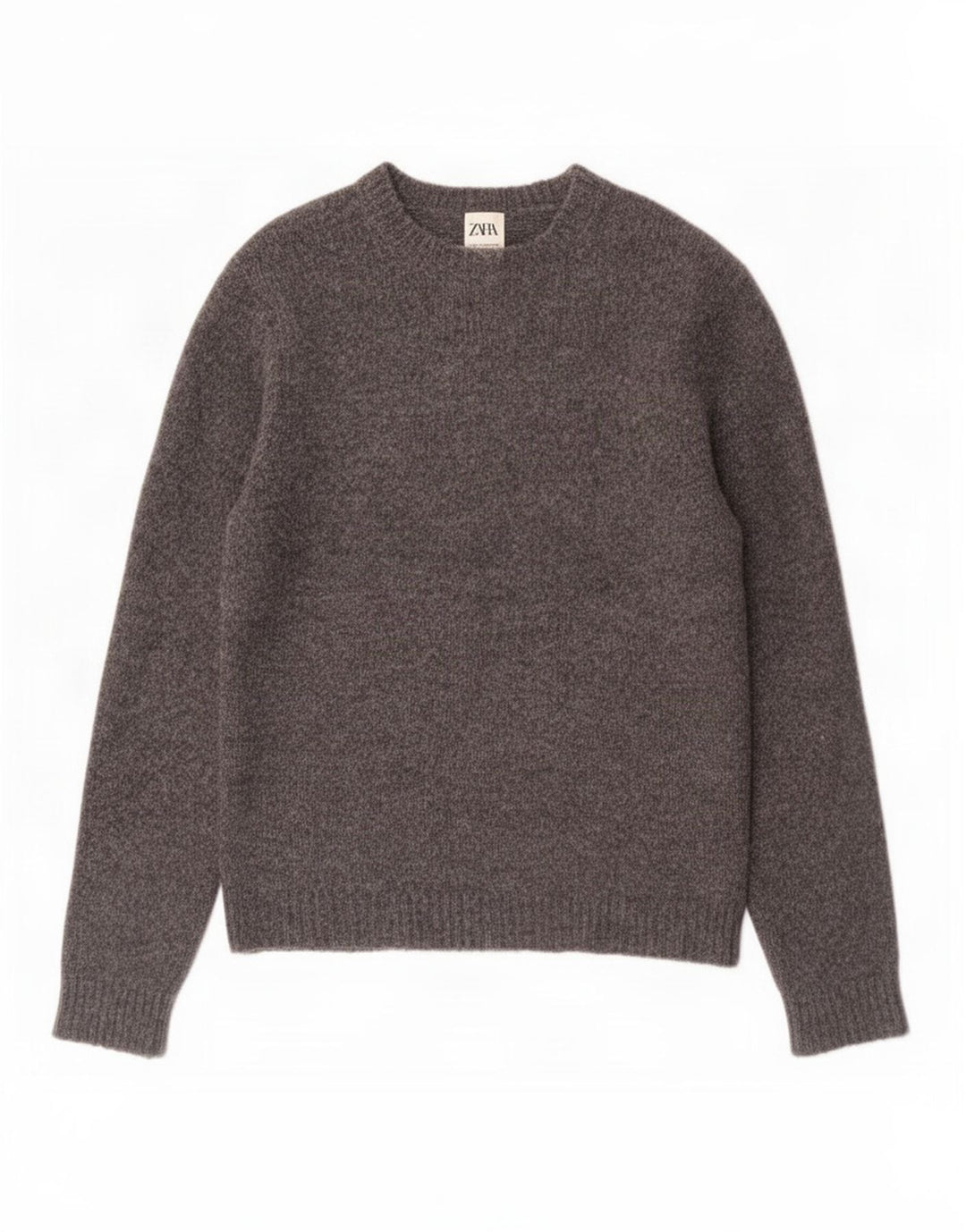 Męski sweter z dekoltem w łódkę Zara Średni szary akryl